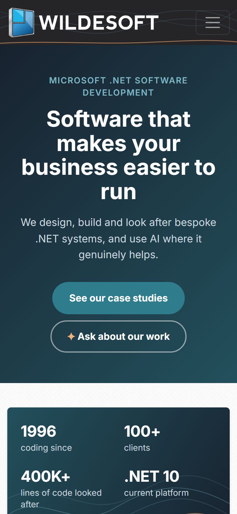 After: The home page on a phone